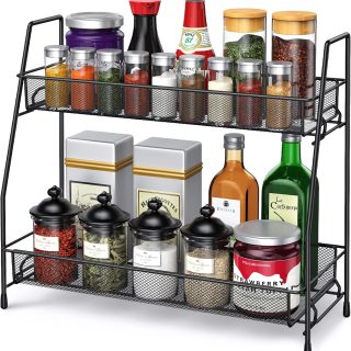 Spice Rack Organizer for Cabinet, Bathroom Organizer Countertop, Bathroom Counter Organizer, Kitchen Countertop Organizer, Bathroom Vanity Organizer